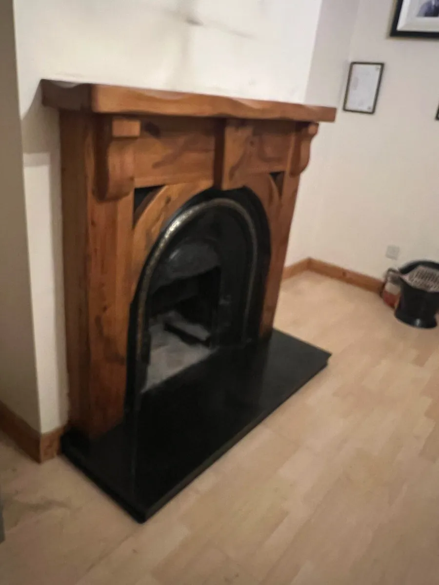 Fireplace surround+cast iron arch+ granite hearth - Image 2