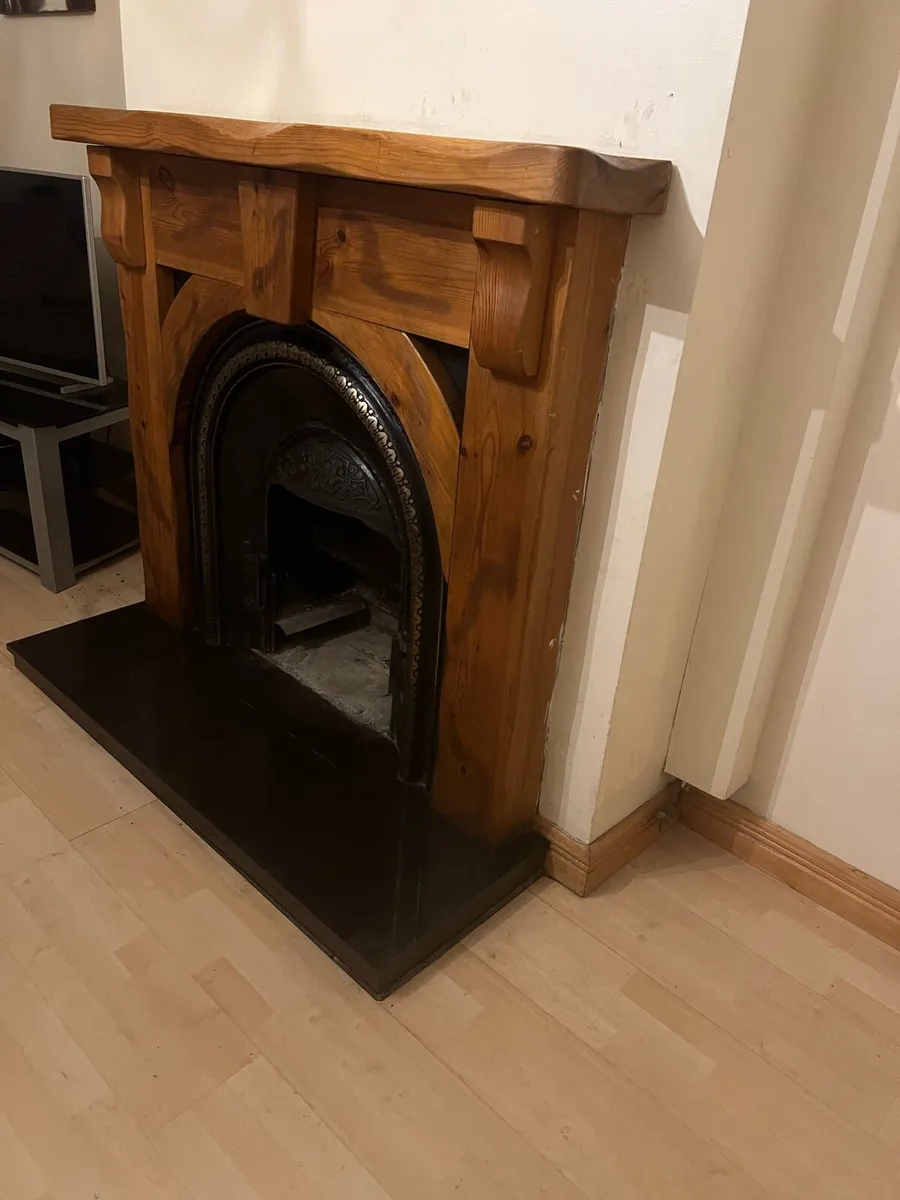 Fireplace surround+cast iron arch+ granite hearth - Image 3