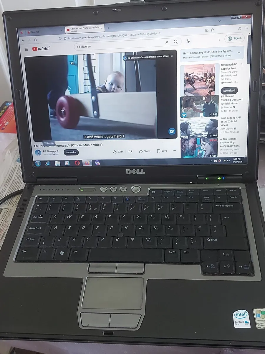 DELL Latitude Laptop Model D620 2.5GB, Wins 7 Pro - Image 1
