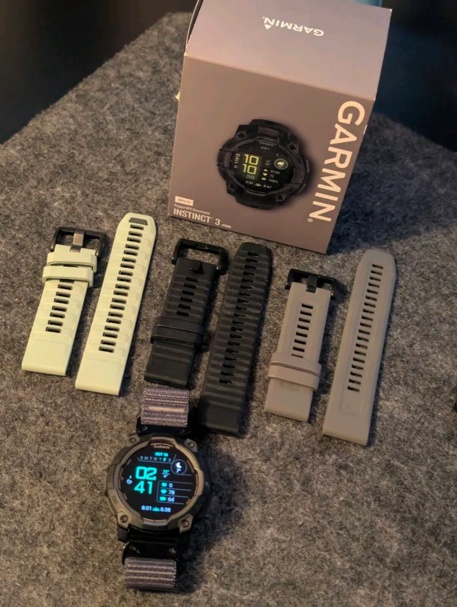 Garmin Instinct 3 Amoled 45MM WBox/Receipt - Image 1
