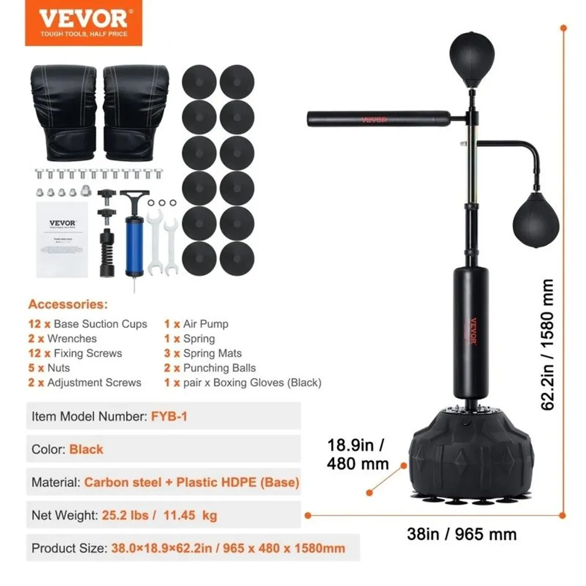 VEVOR Boxing Speed Trainer. - Image 3