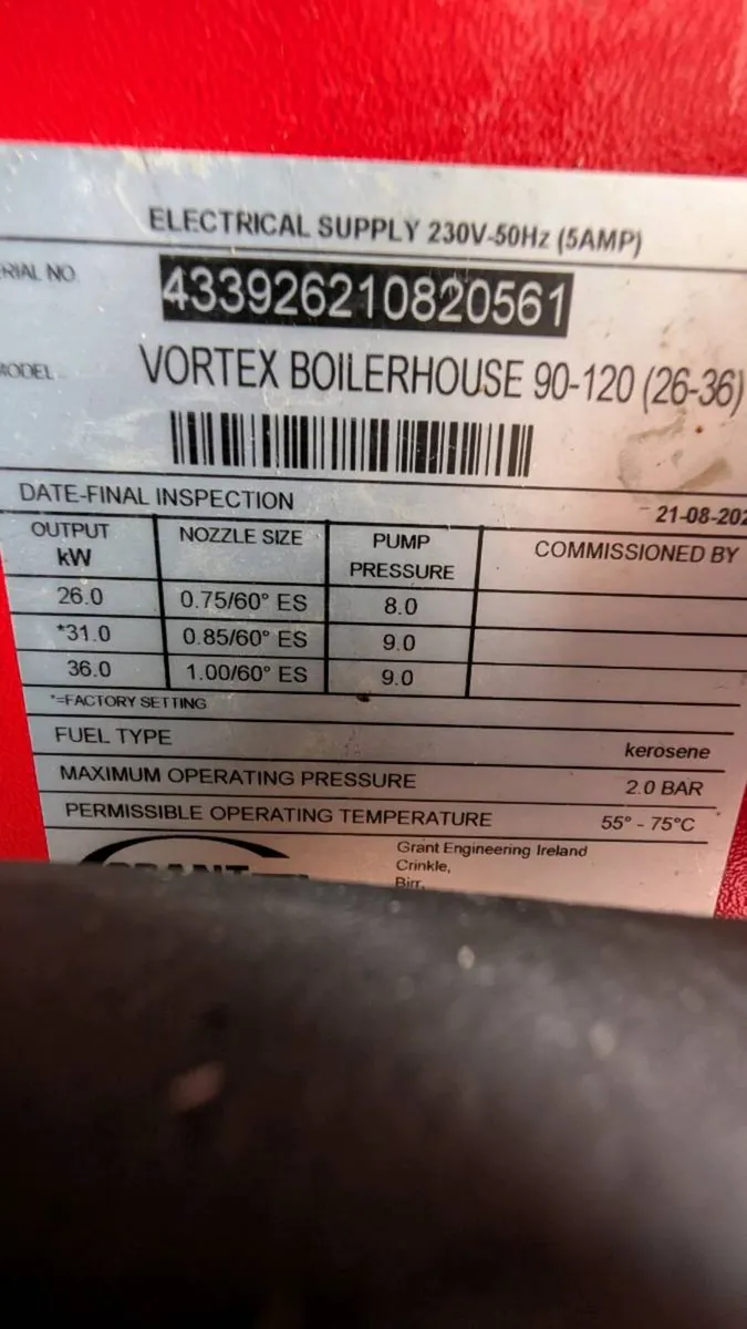 Grant boiler 90/120 (26/36Kw) - Image 4