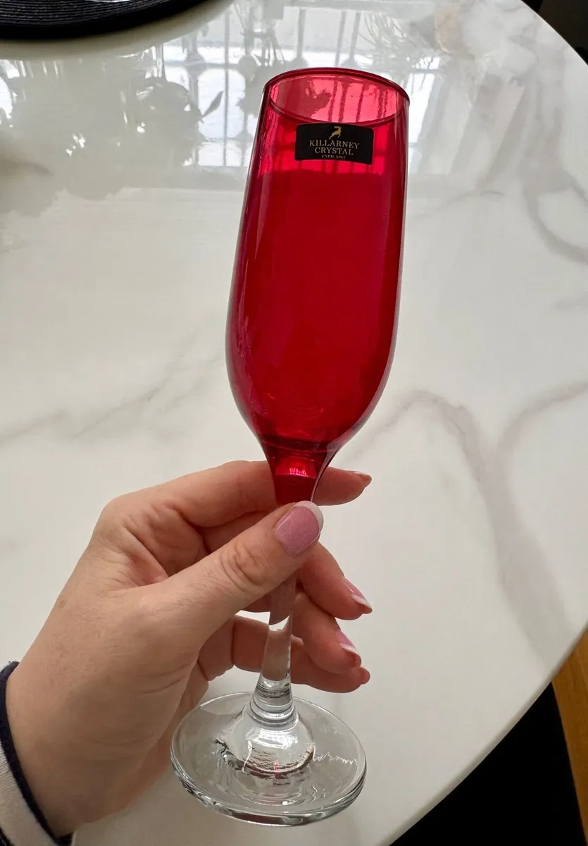Killarney Crystal champagne flutes x4 - Image 2
