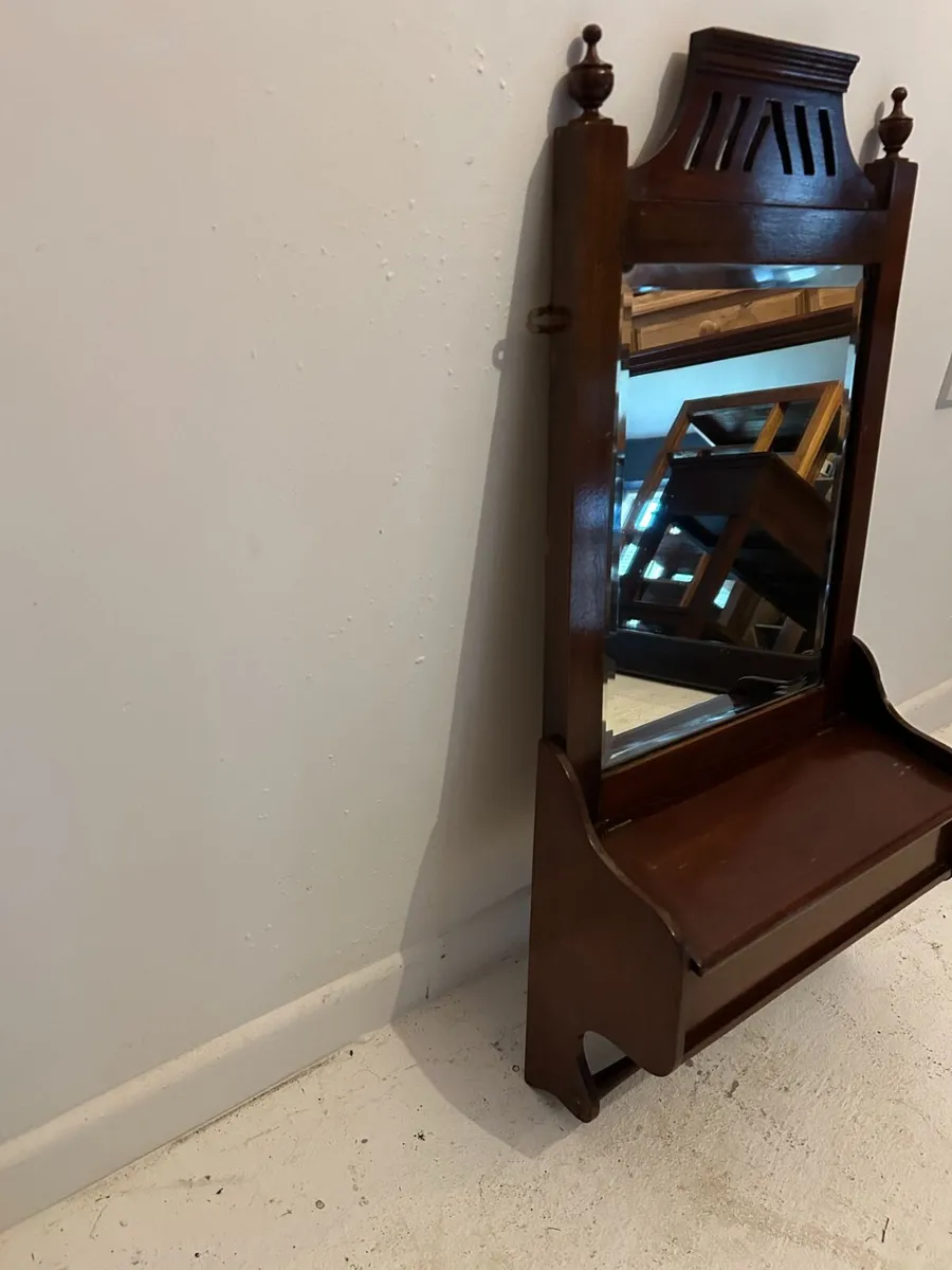 Antique Edwardian Valet Mirror - Image 2