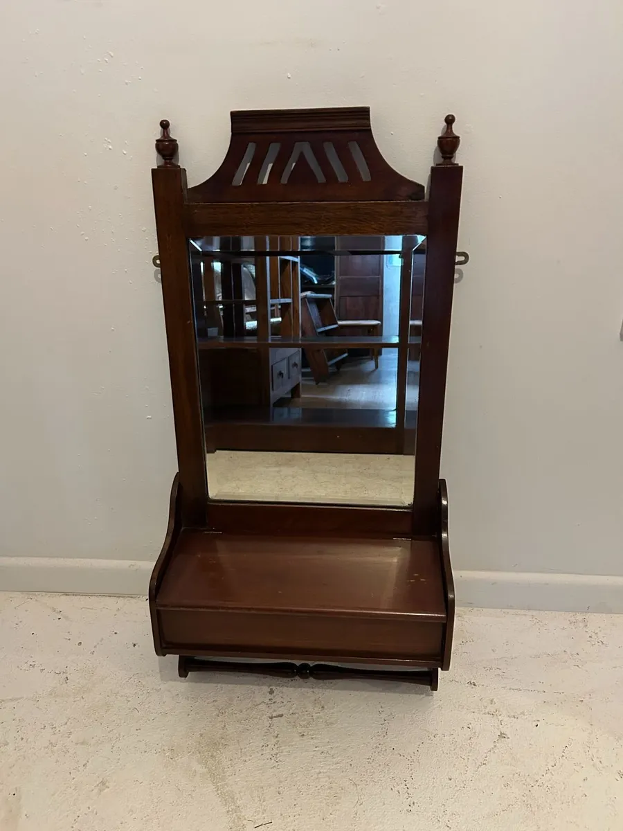 Antique Edwardian Valet Mirror - Image 1