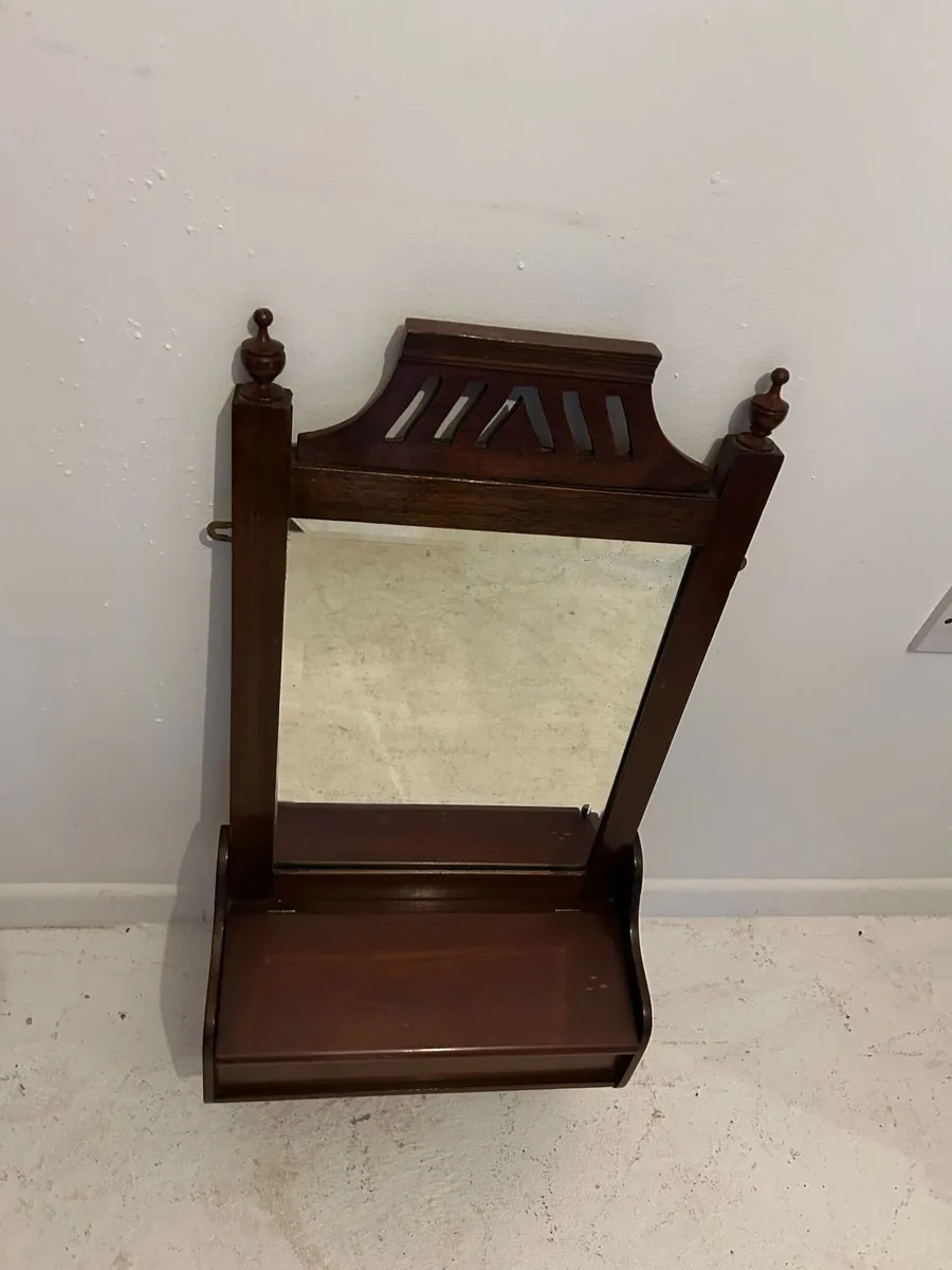 Antique Edwardian Valet Mirror - Image 3