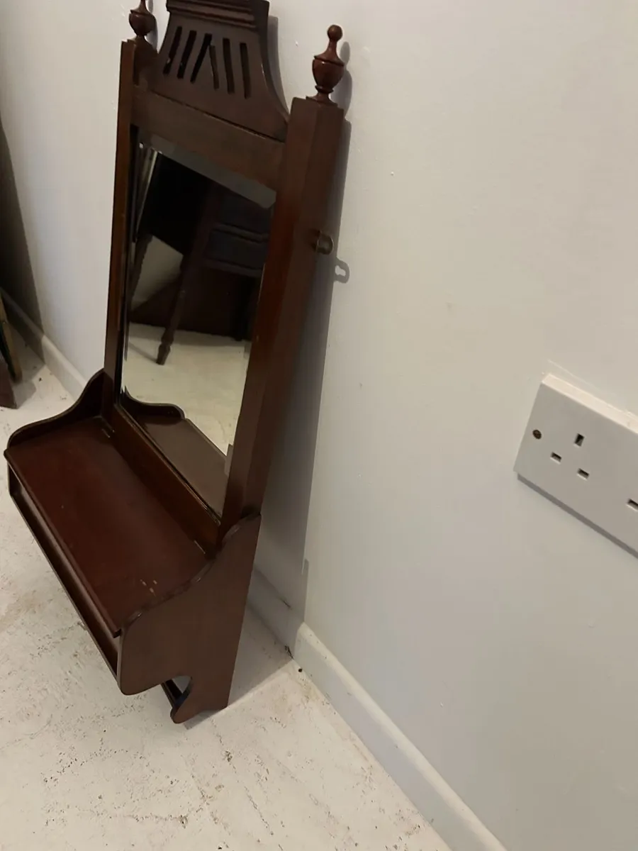 Antique Edwardian Valet Mirror - Image 4
