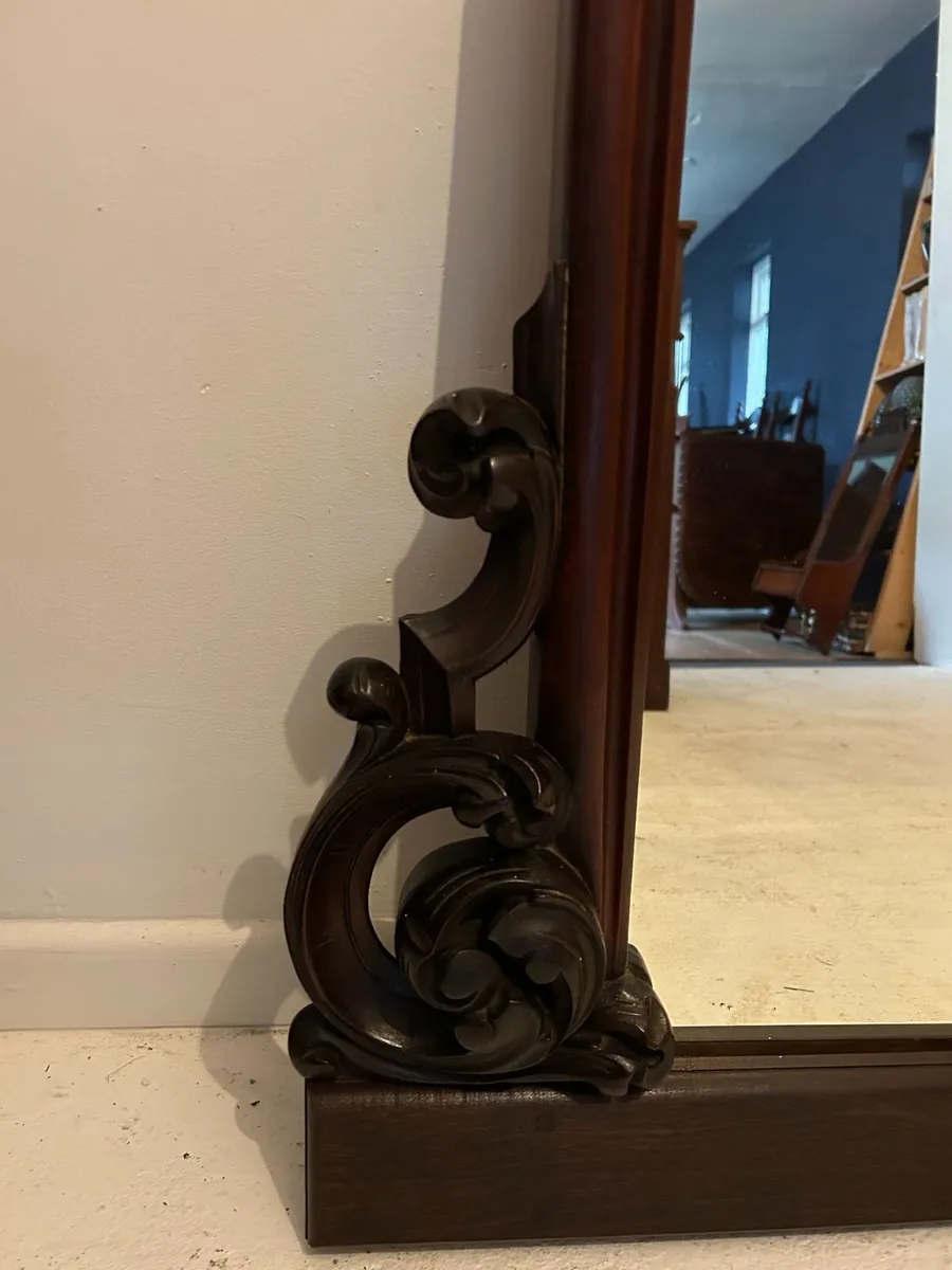 Stunning Large Antique Mahogany Mirror Sympathetic - Image 2