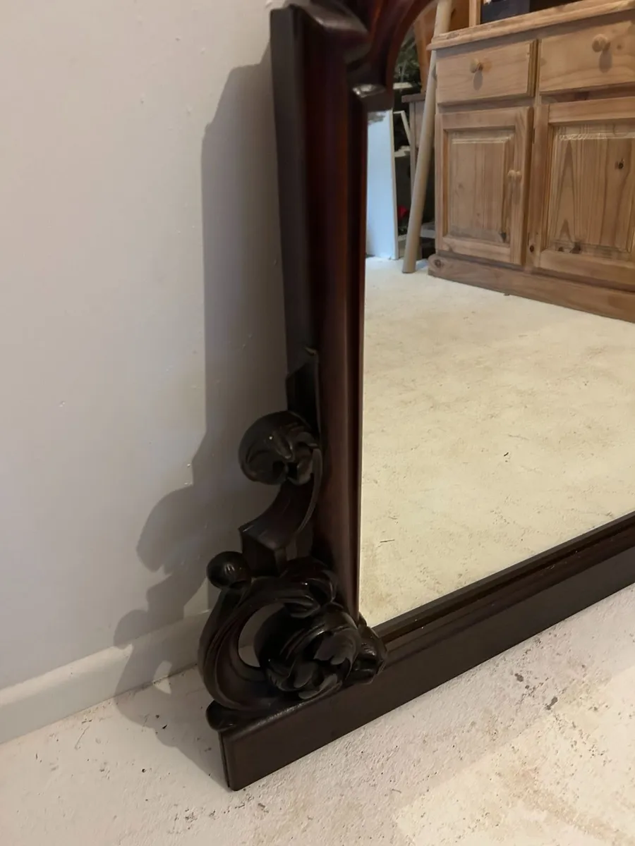 Stunning Large Antique Mahogany Mirror Sympathetic - Image 4