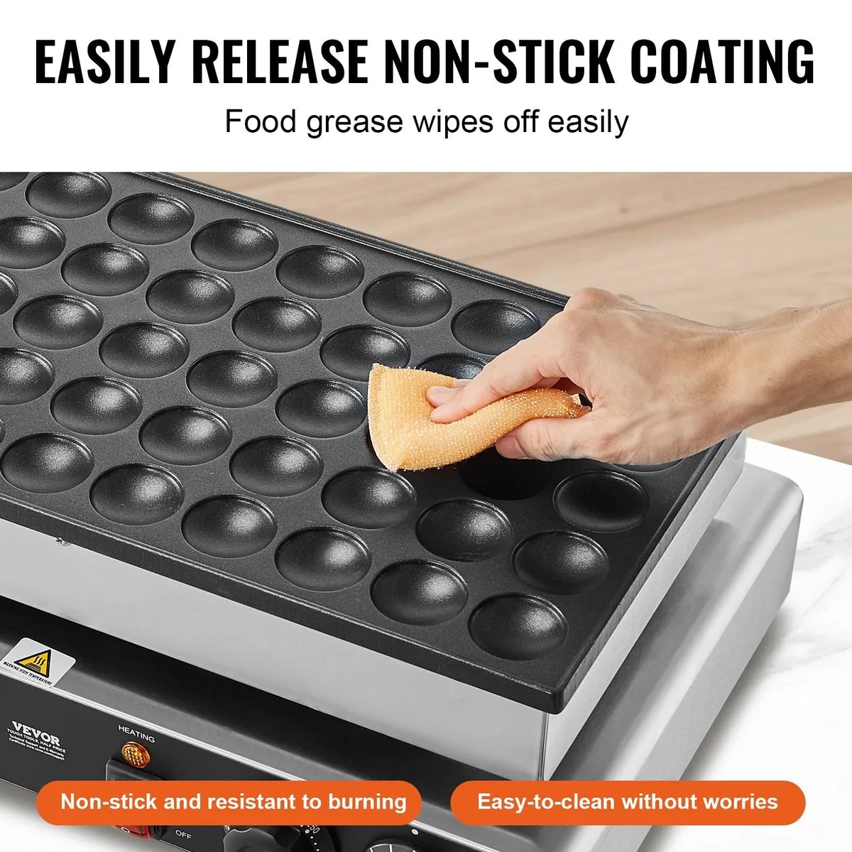 50-Hole Mini Dutch Pancake Maker 1700W - Image 4