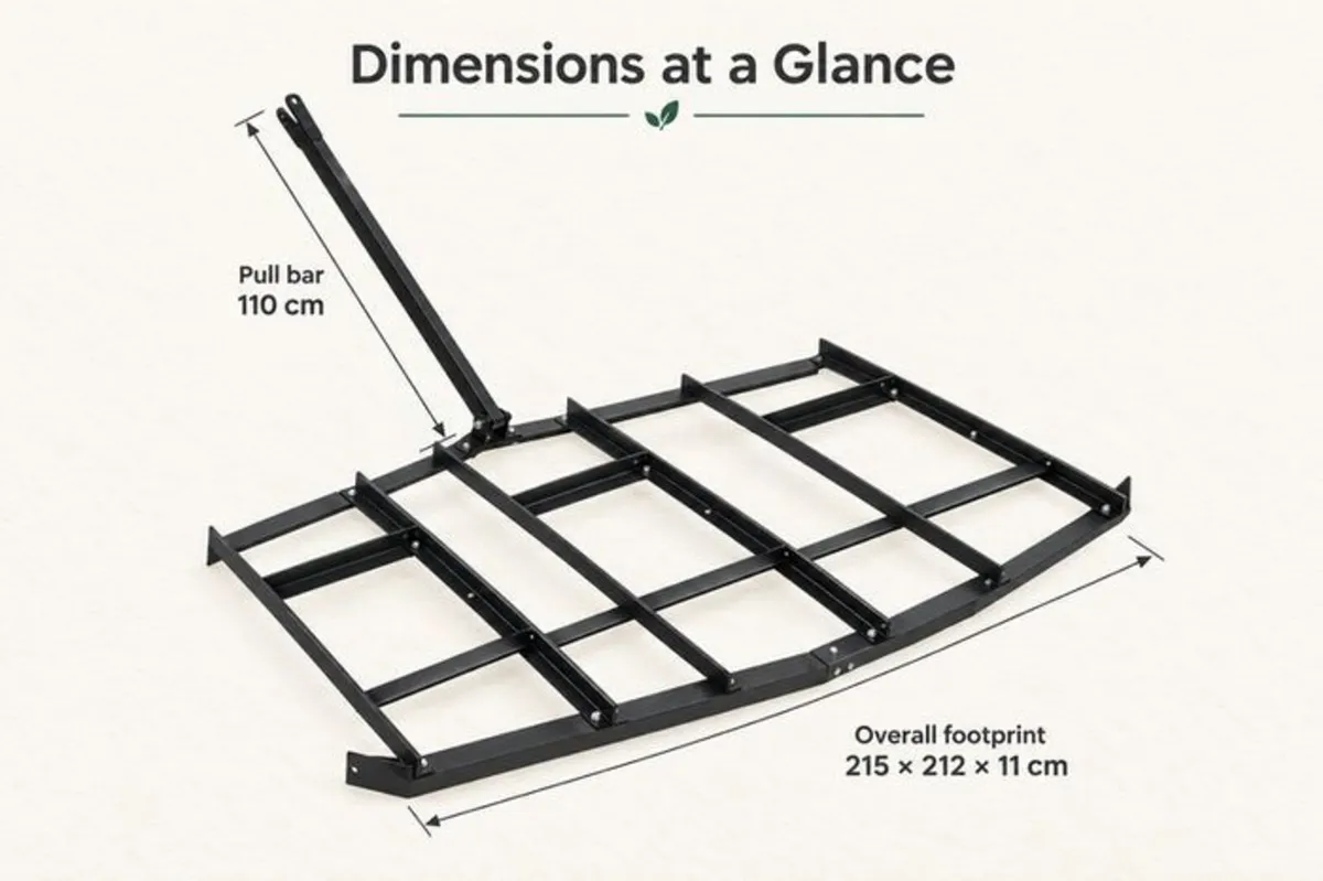 7ft Tow Behind Drag Harrow for ATV Tractor and Dri - Image 2