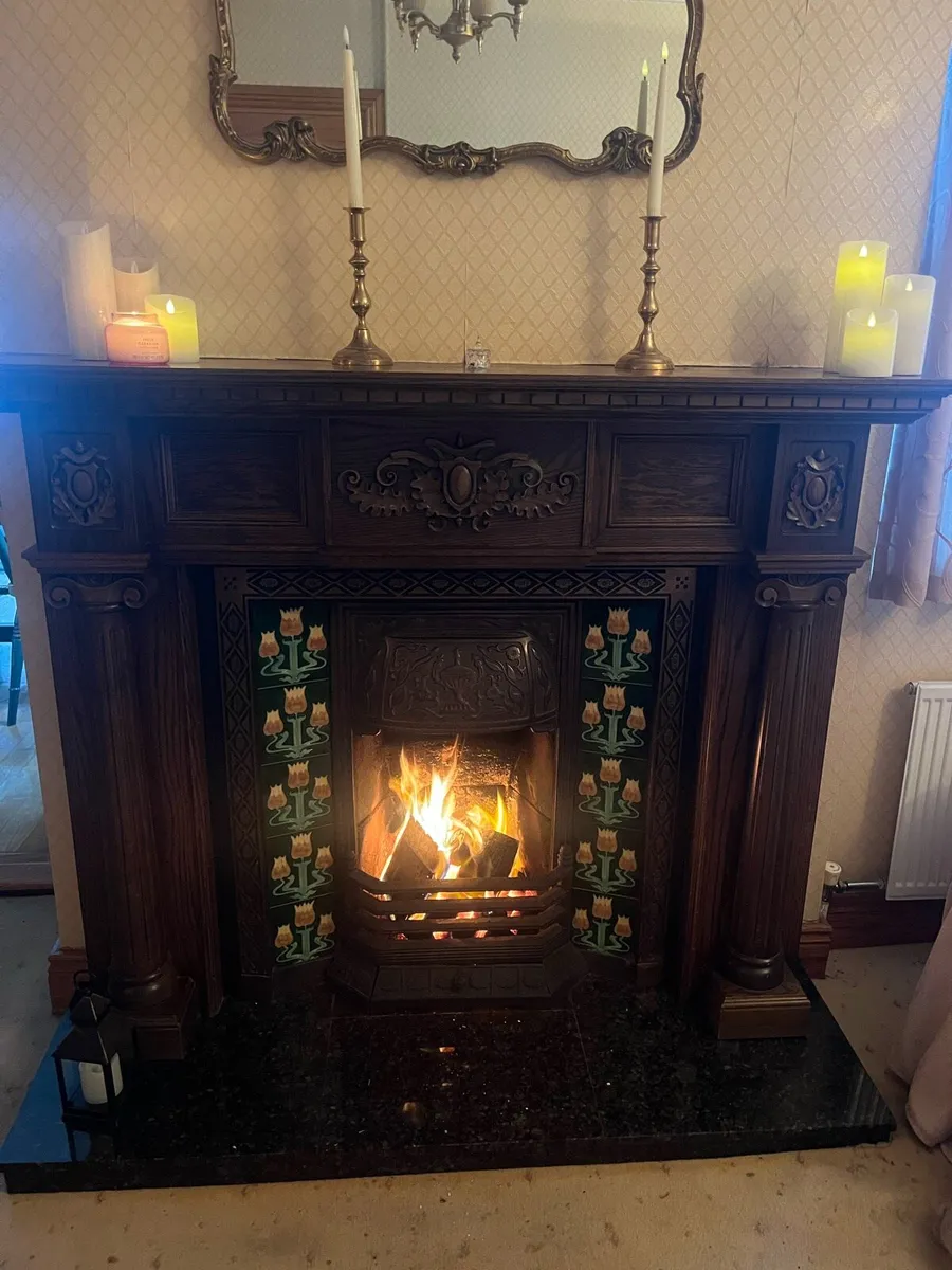 Beautiful Art Nouveau-inspired fireplace - Image 1