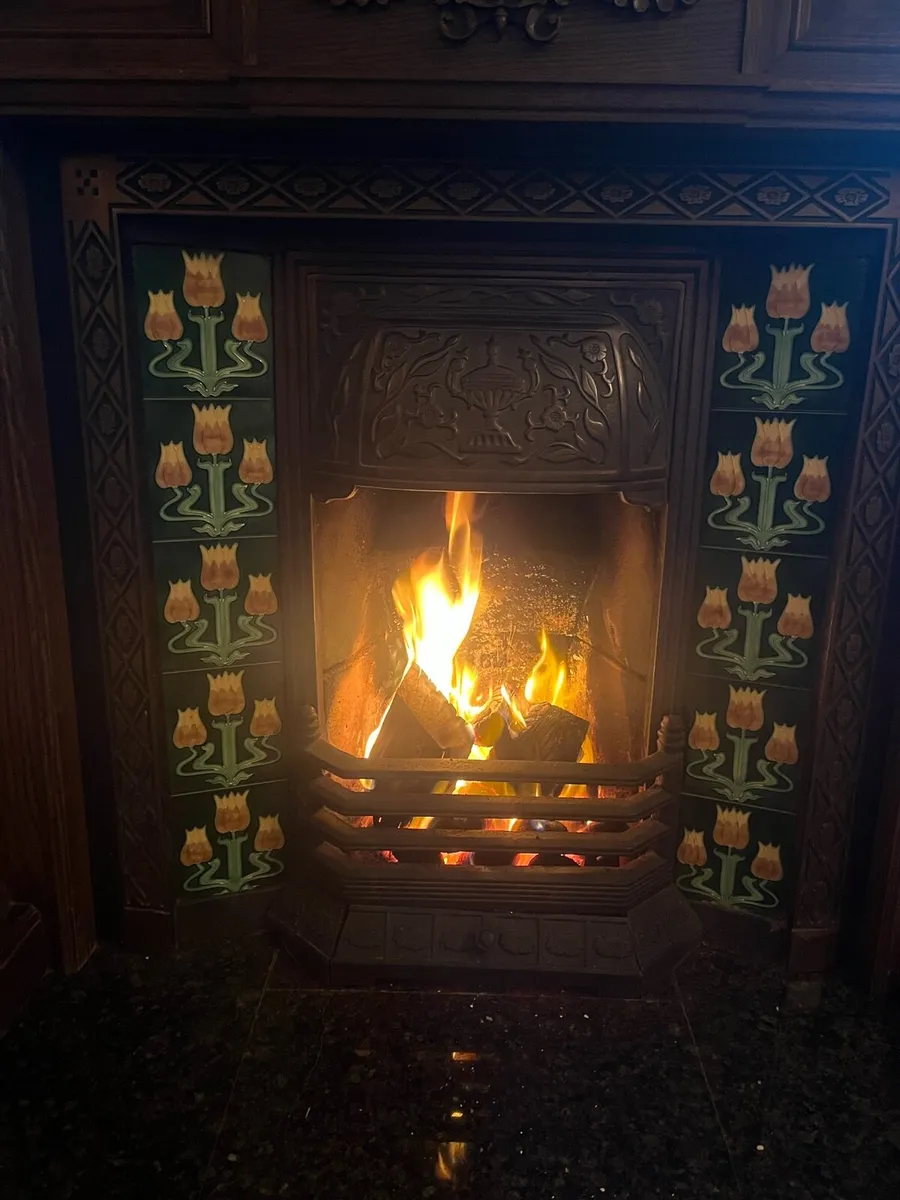 Beautiful Art Nouveau-inspired fireplace - Image 2