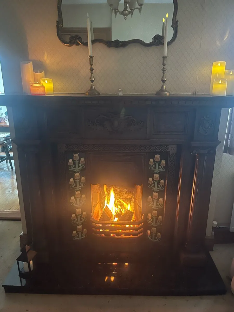 Beautiful Art Nouveau-inspired fireplace - Image 4