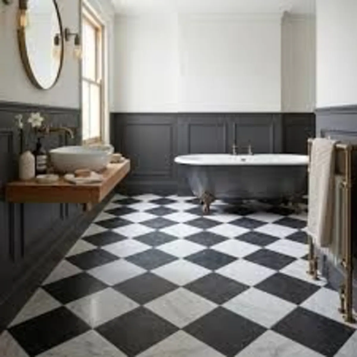 Camping Glamping  26 Floor Tiles 14 White 12 Black - Image 3