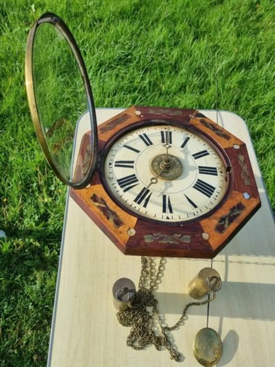 19th-century antique wall clock - Image 2