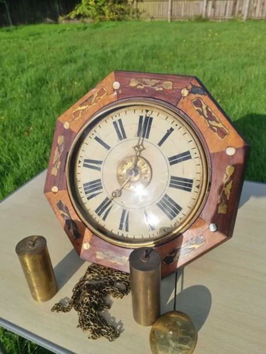 19th-century antique wall clock - Image 3