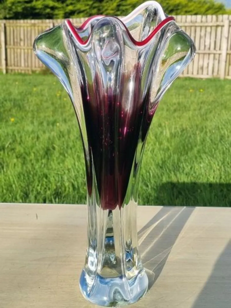 Vintage Czechoslovakian vase from the Chrbska glas - Image 1