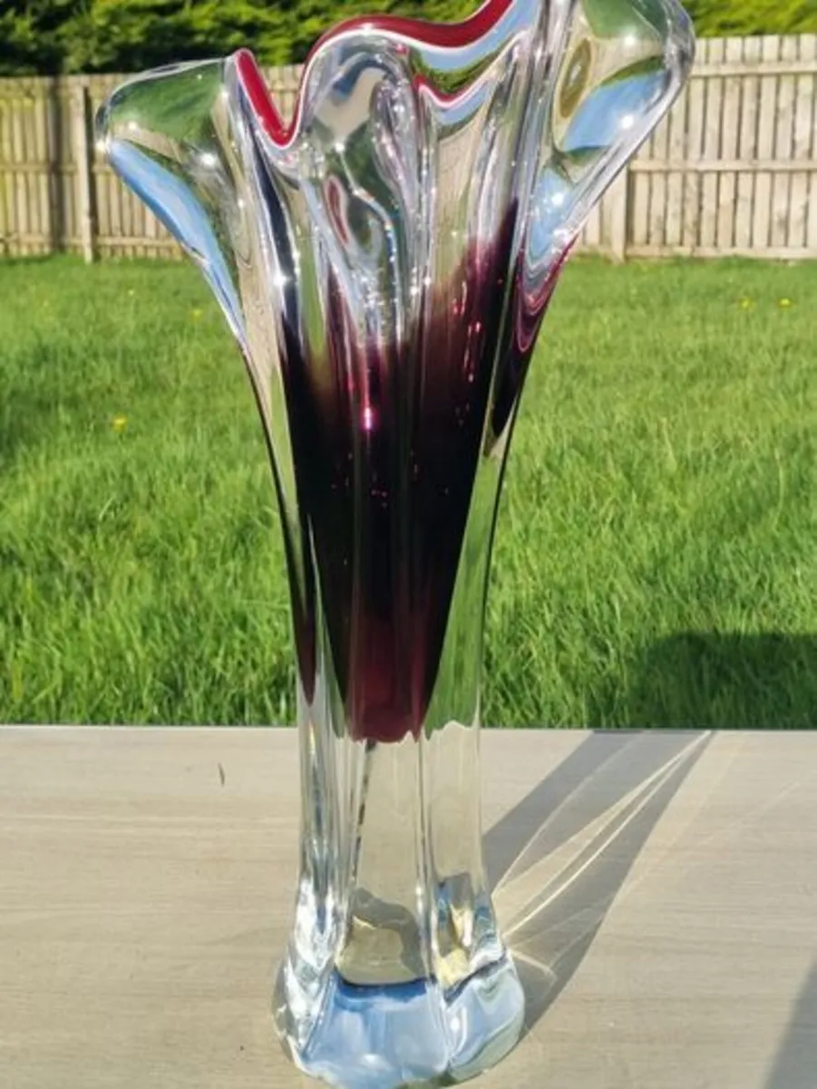 Vintage Czechoslovakian vase from the Chrbska glas - Image 3