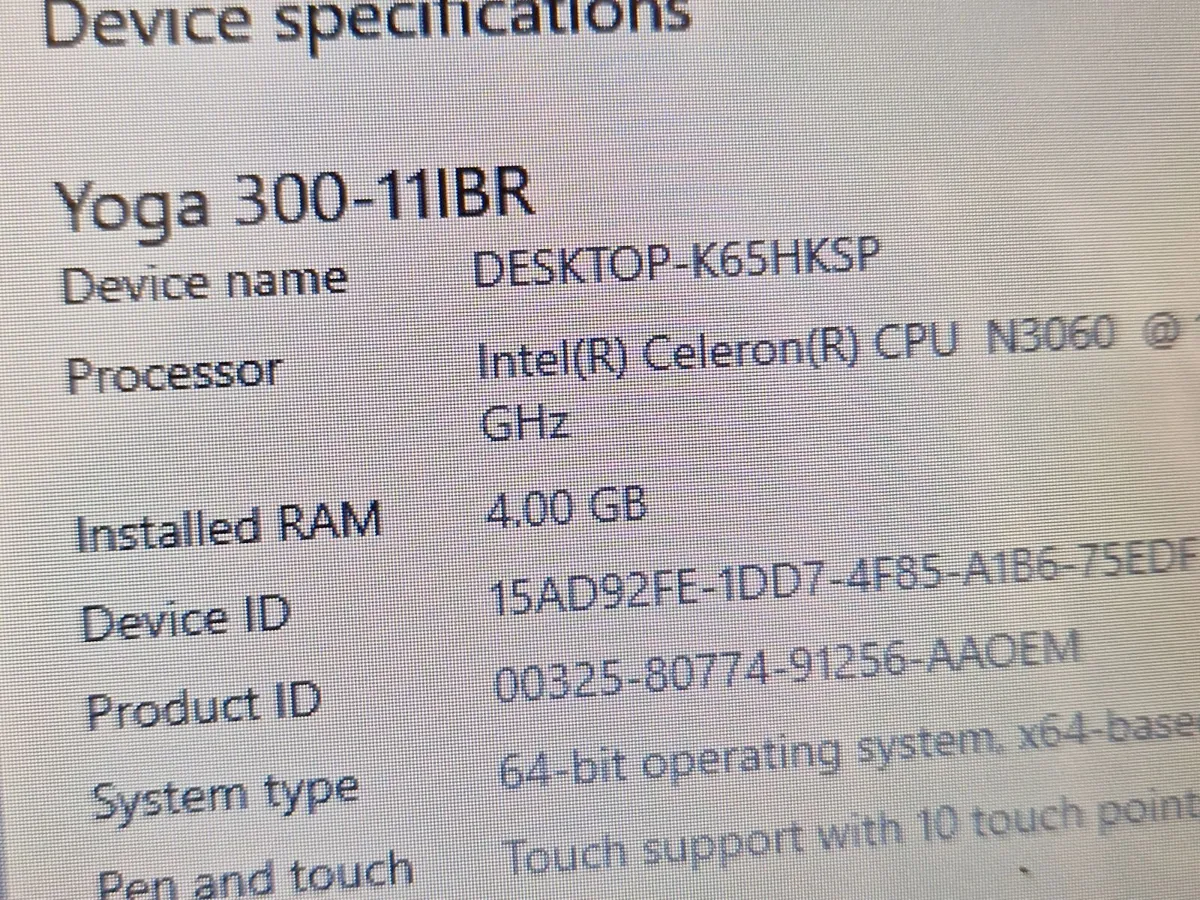 Lenovo Yoga 300-11IBR, White, 4GB RAM, 500GB HDD - Image 3