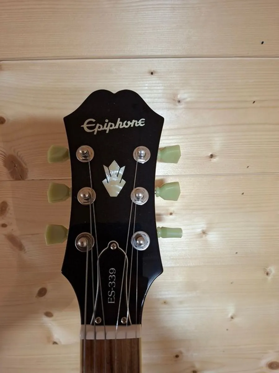 Epiphone ES-339 Black with Hard Case Excellent Guitar - Image 3