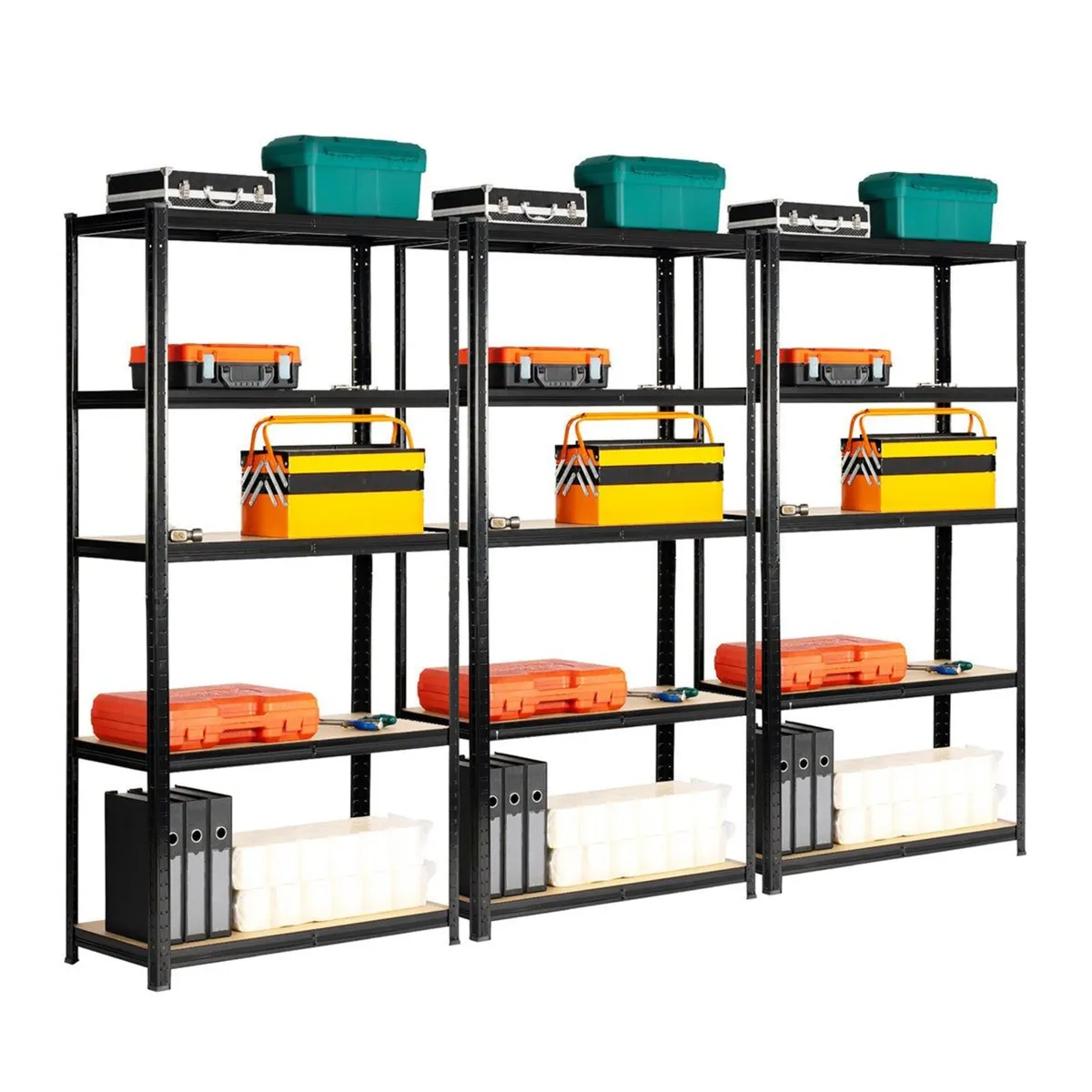 3 BAY SHELVING OFFER! Black 400mm Deep Ref:BS011 - Image 4