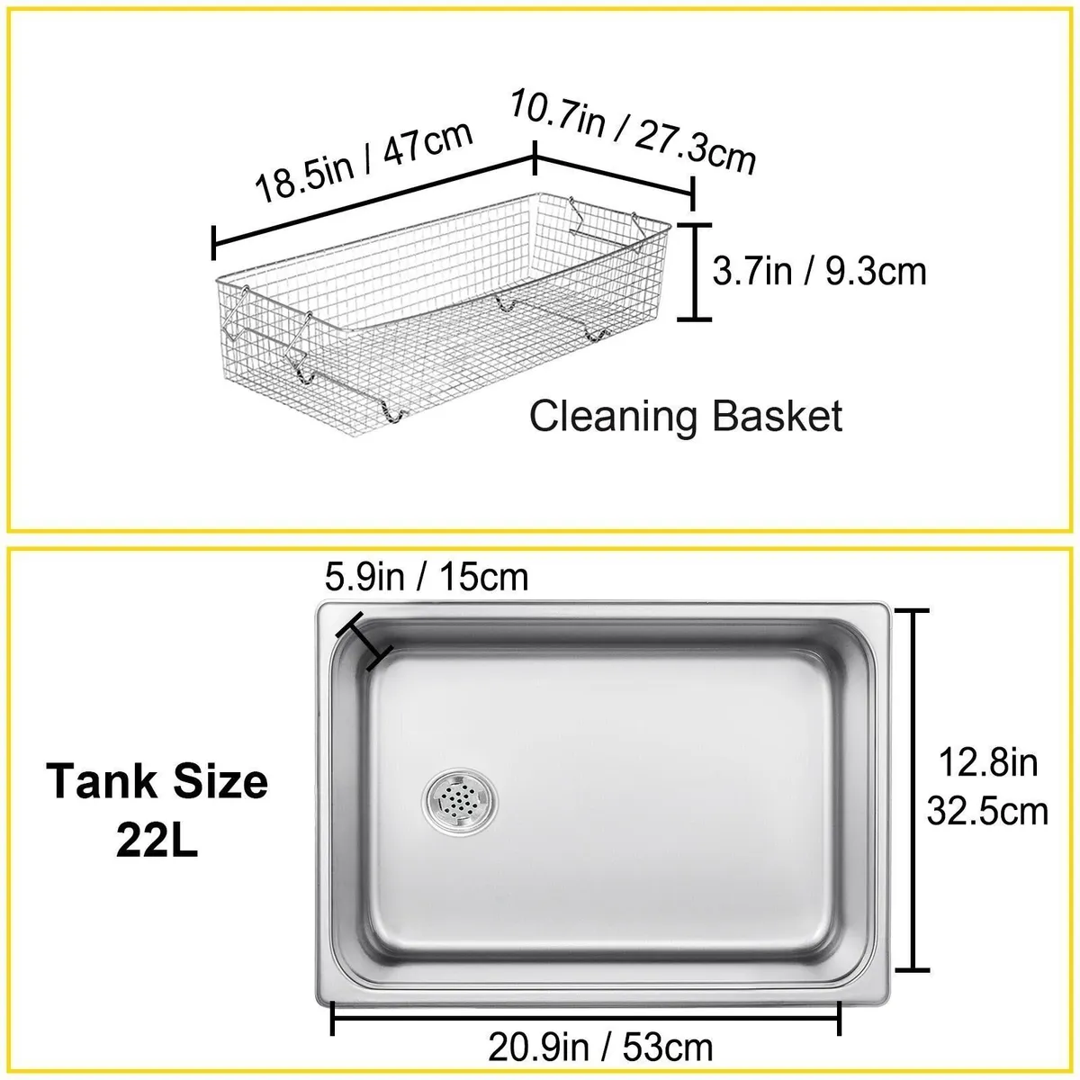 22L Stainless Steel Ultrasonic Cleaner Machine - Image 3