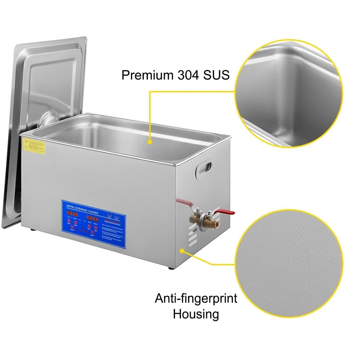 22L Stainless Steel Ultrasonic Cleaner Machine - Image 4