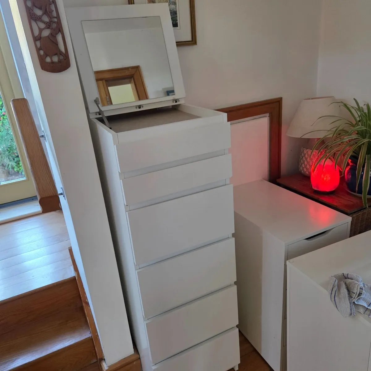 Ikea Malm drawers with mirror - Image 1