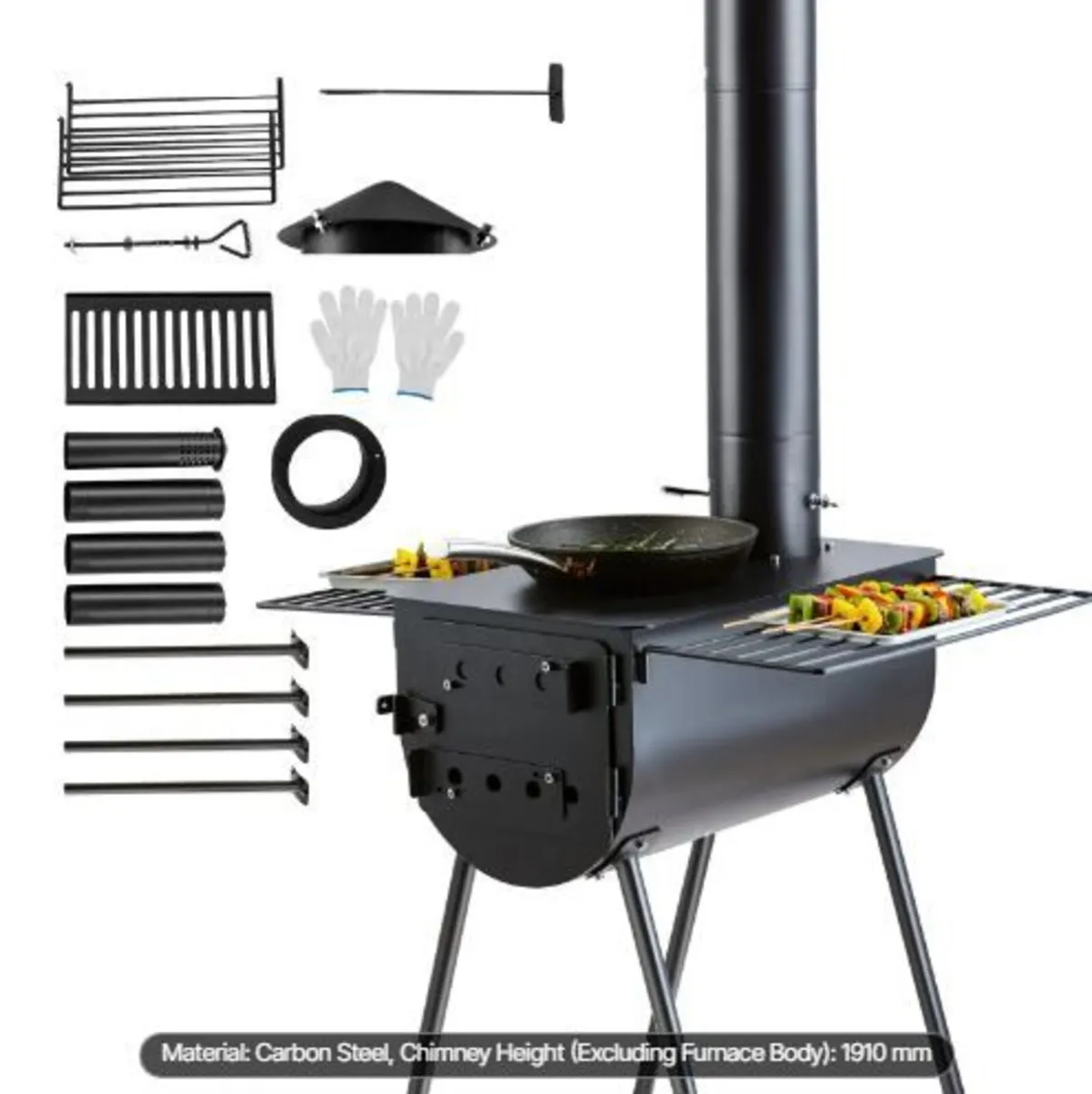 Wood Stove, 3 m, Alloy Steel Camping Tent - Image 1