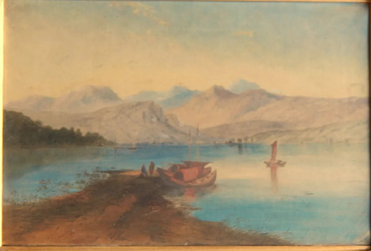 Vintage Oil on Canvas Landscape Painting - Image 2