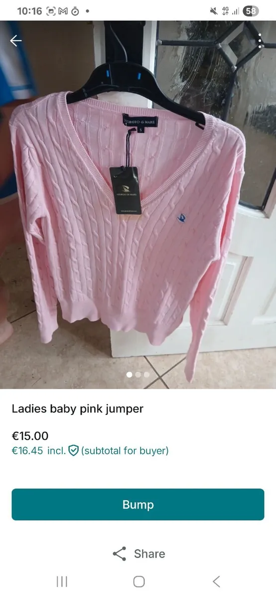 Ladies pink jumper