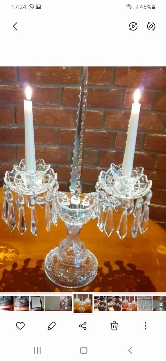 Vintage Waterford Crystal Candelabra. - Image 1
