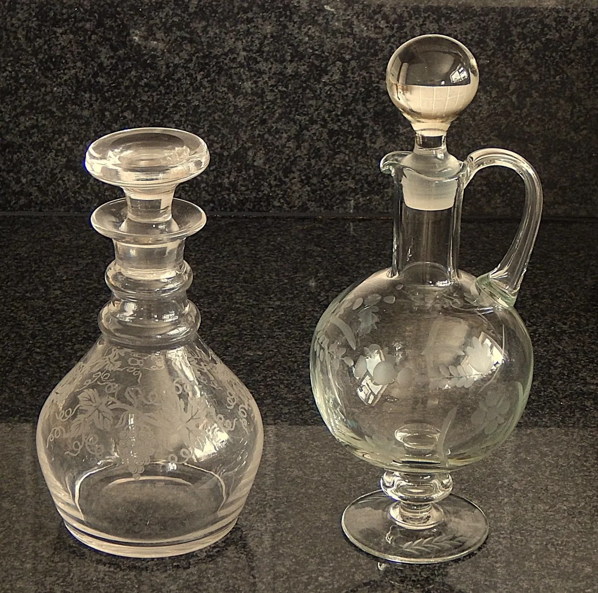 2 Glass Wine Decanters - Image 1