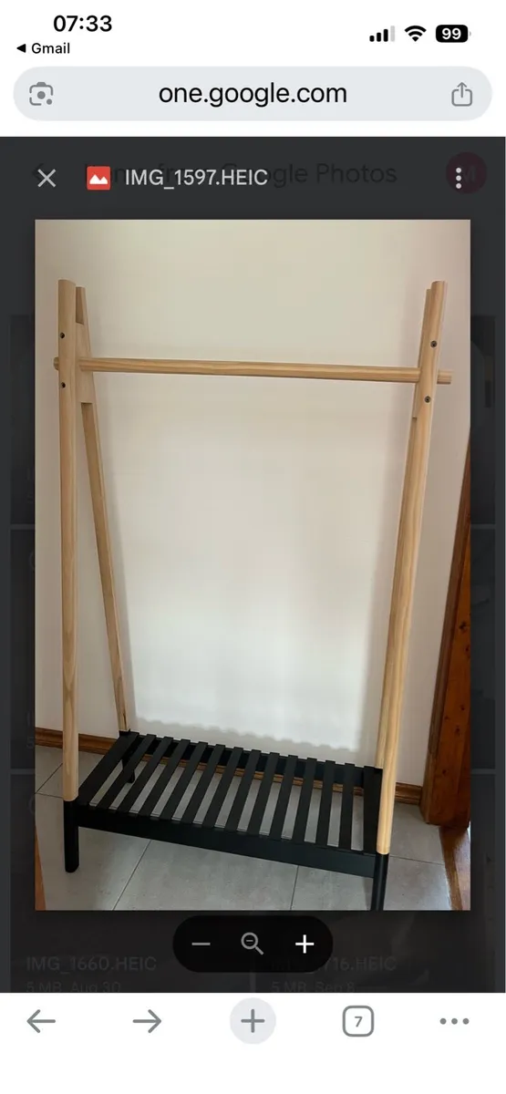 Sturdy Clothes Rail with shoe shelf. - Image 1