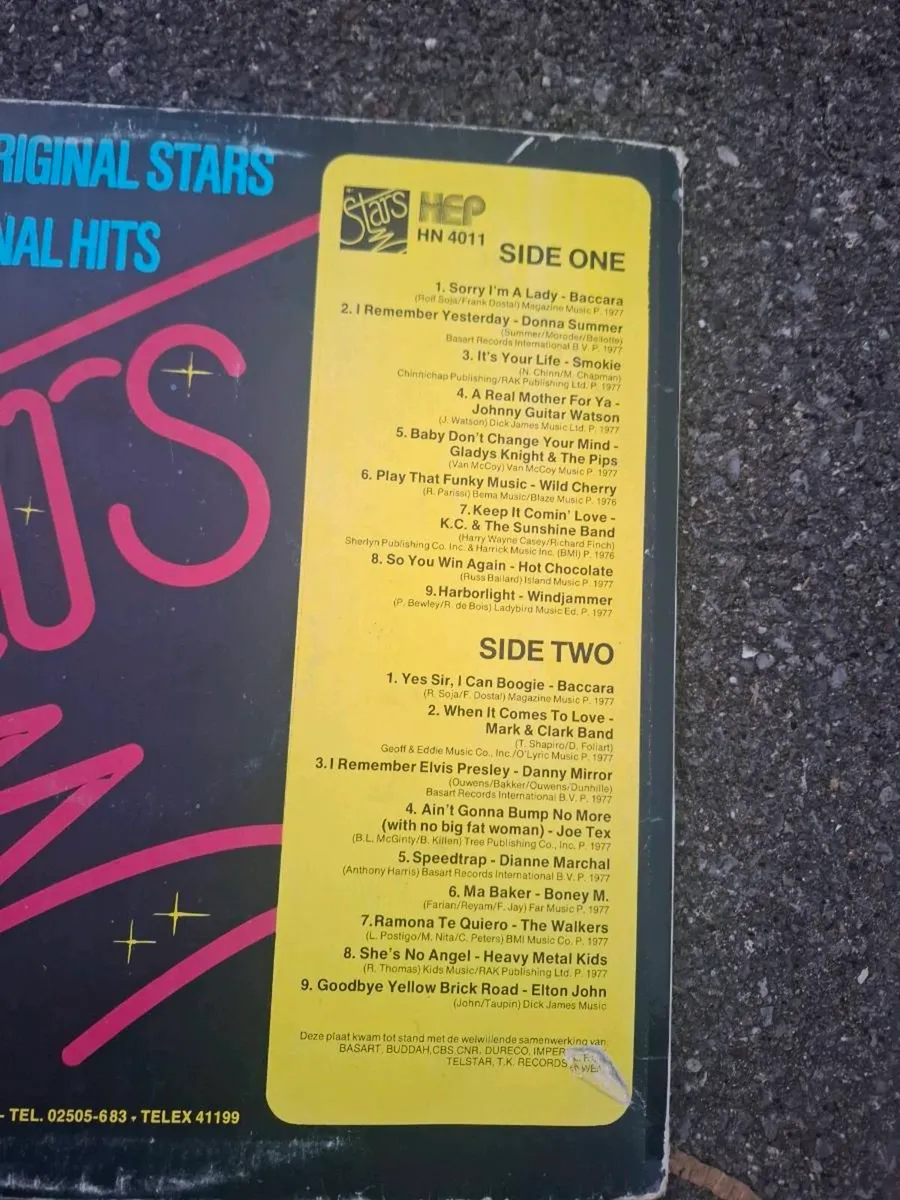 Stars original hits vinyl lp - Image 2