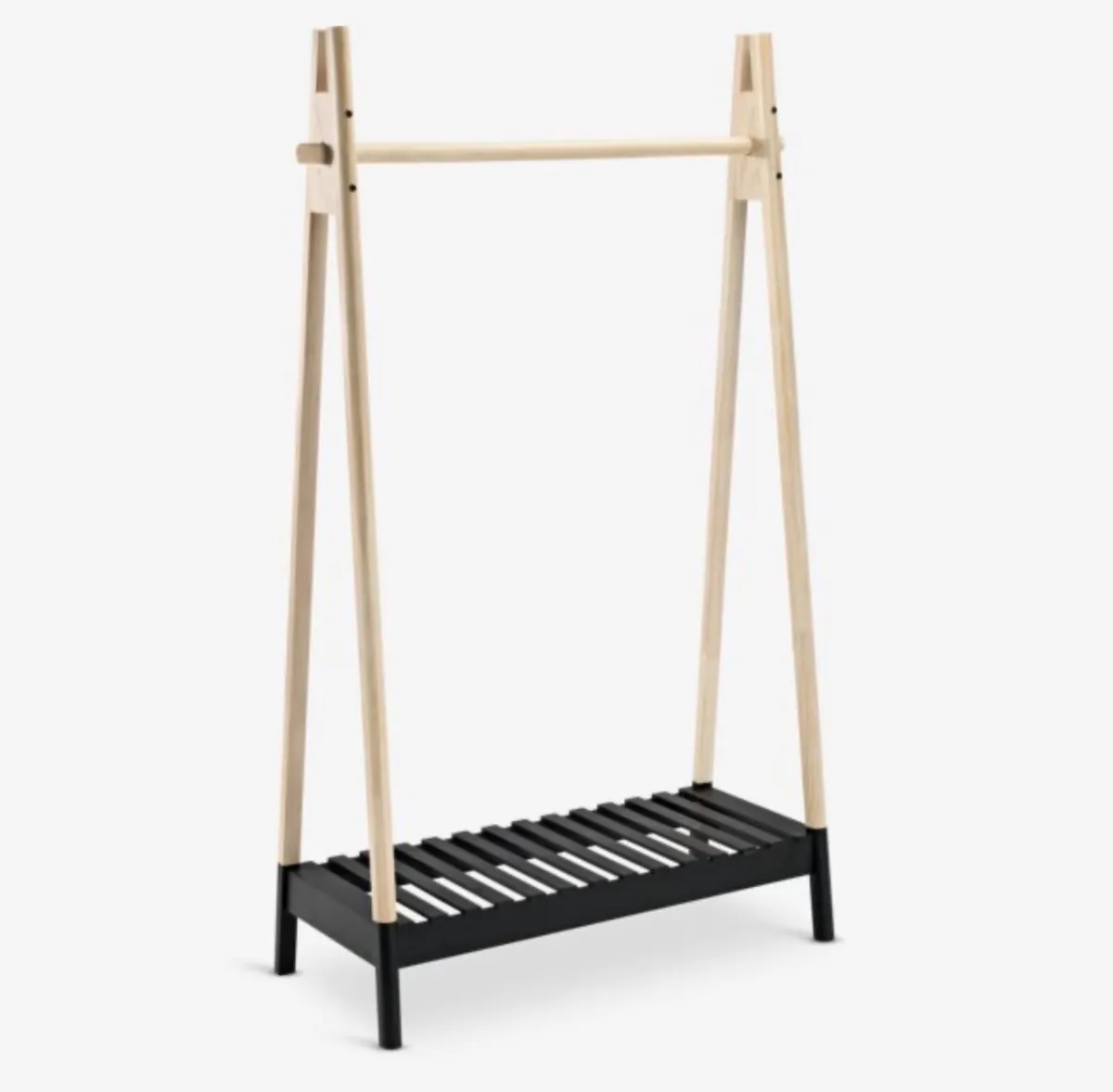 Sturdy wood clothes rail - Image 1