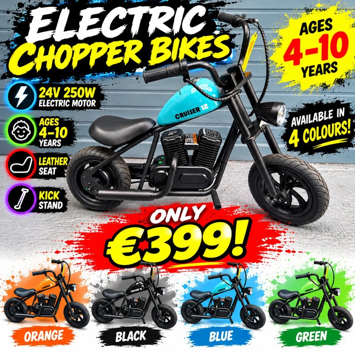 Kids Electric Chopper Bikes