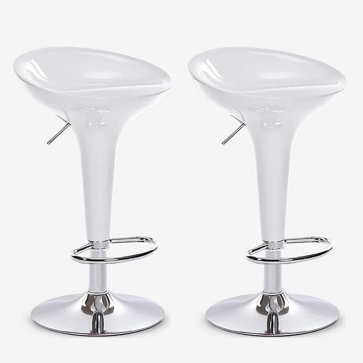 Set of 2 Adjustable Bar Stools with Gas Lift - Image 3