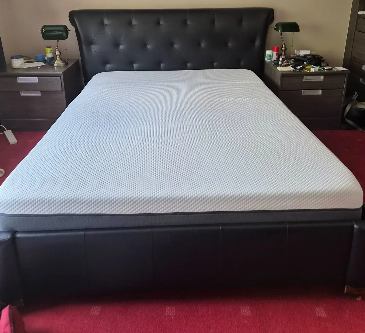 King size bed with frame & Emma mattress - Image 1