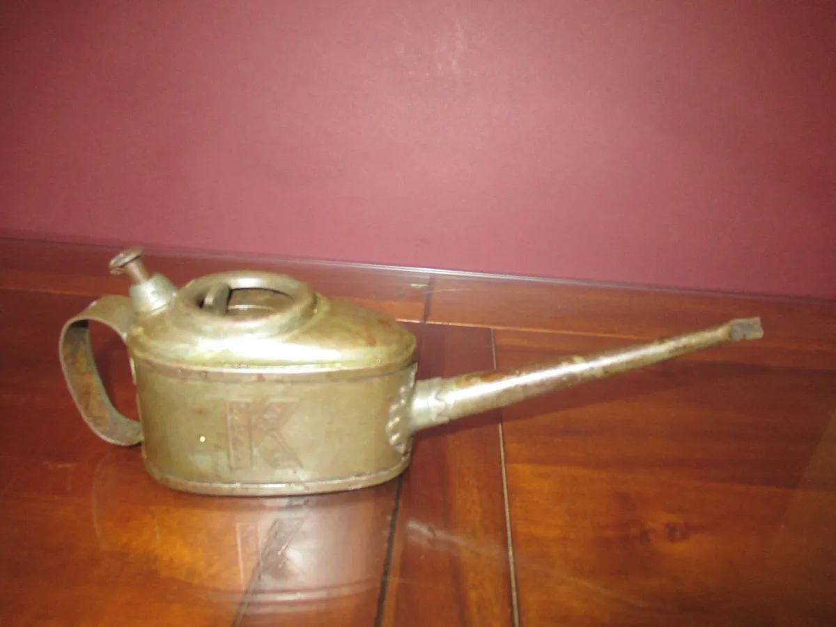 antique car vintage oil can garage cave pub RARE - Image 3