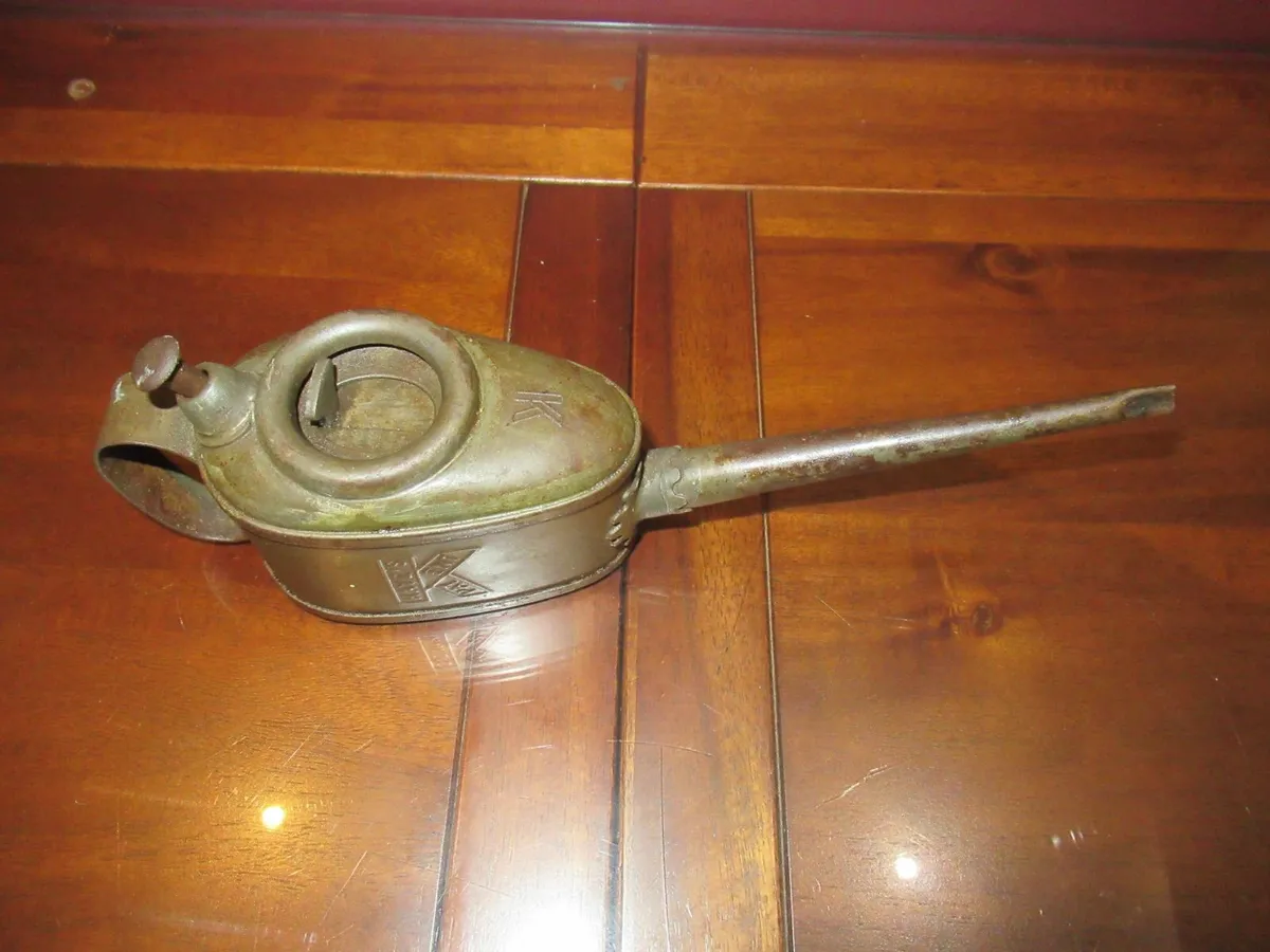 antique car vintage oil can garage cave pub RARE - Image 4
