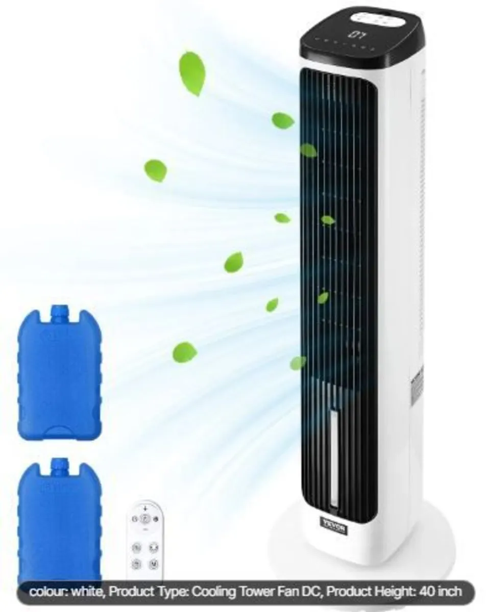 Tower Fan, 23.3ft/s Velocity Quiet Floor Fan - Image 3