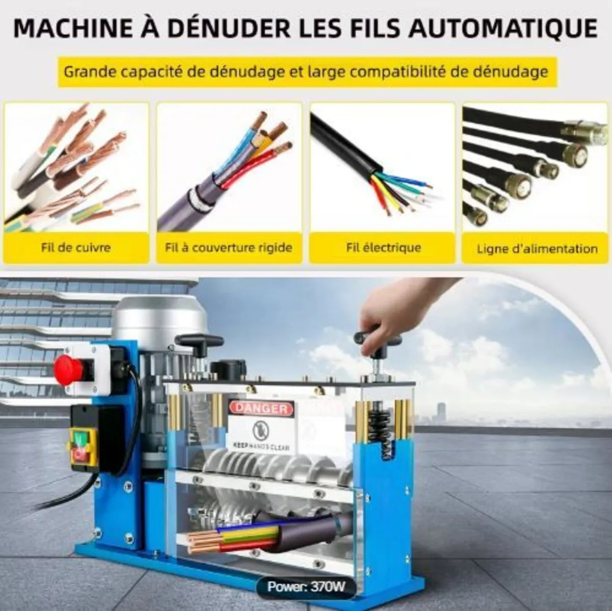 Electric Wire Stripping Machine, 1.5-38 mm - Image 1