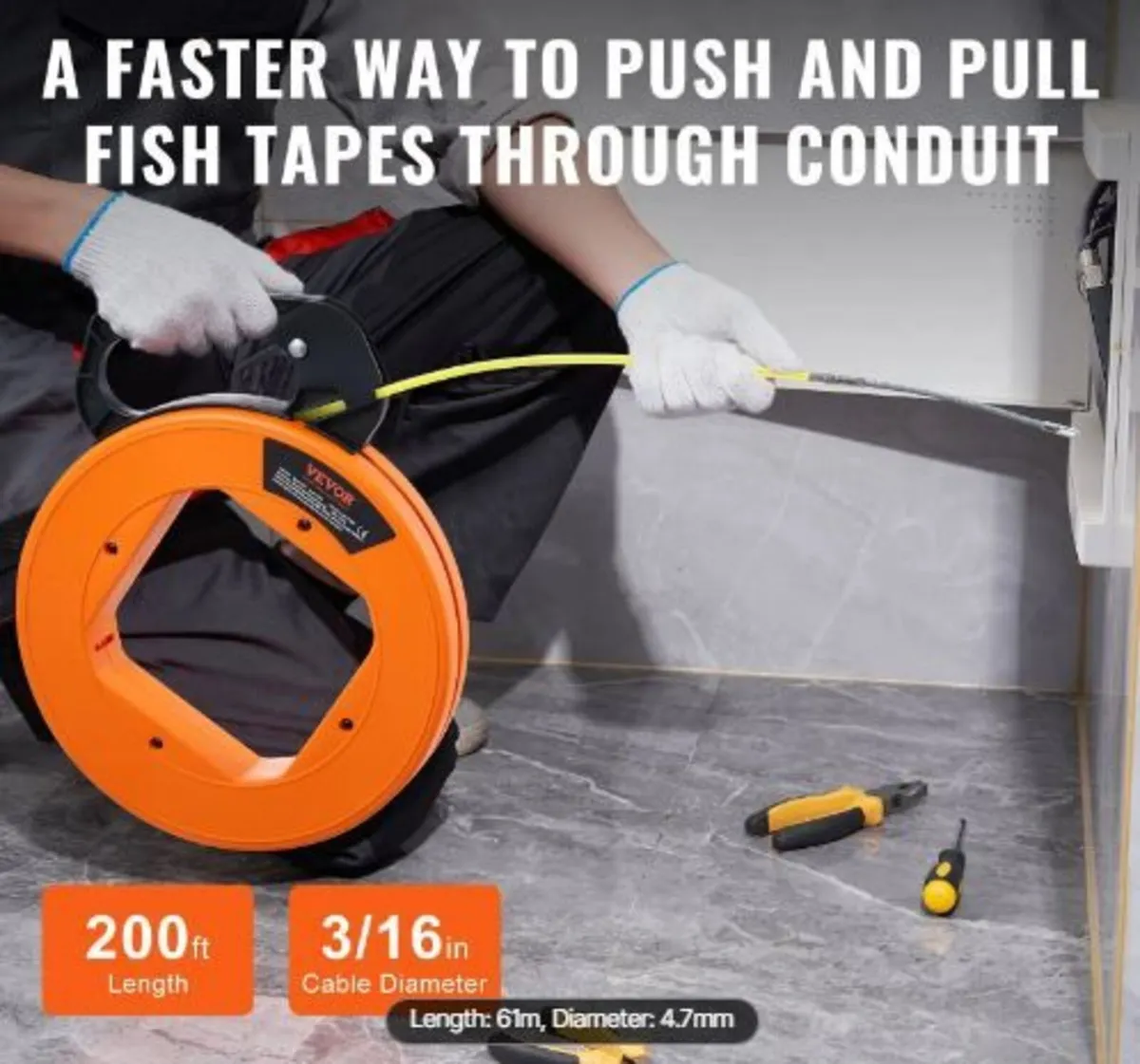 Fish Tape Wire Cable Line Puller - Image 2