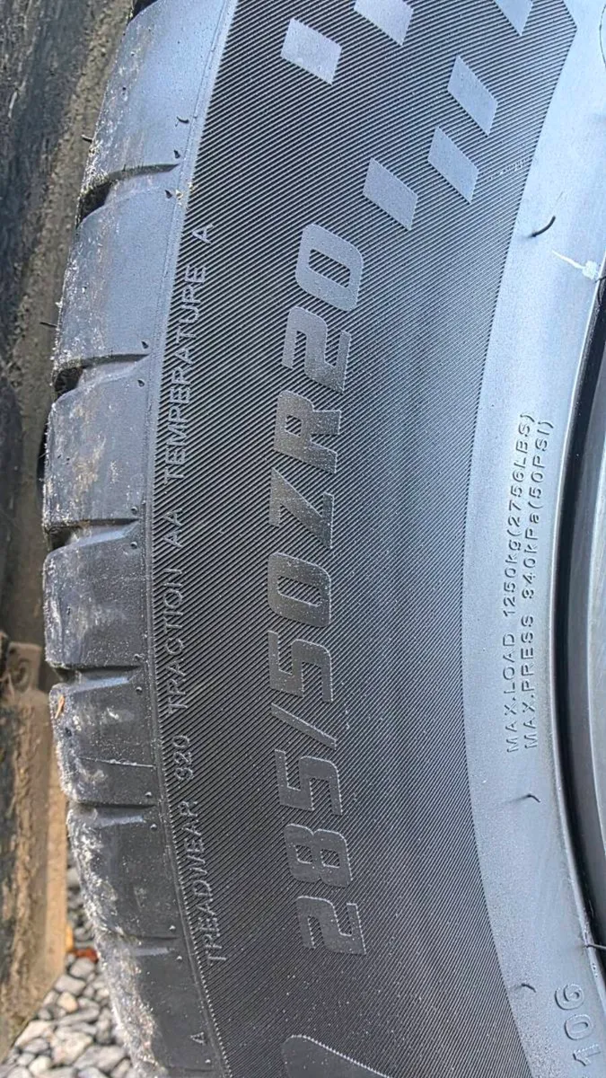 Zelda Arch Force 20" Tyre's 285/50/20 - Image 1