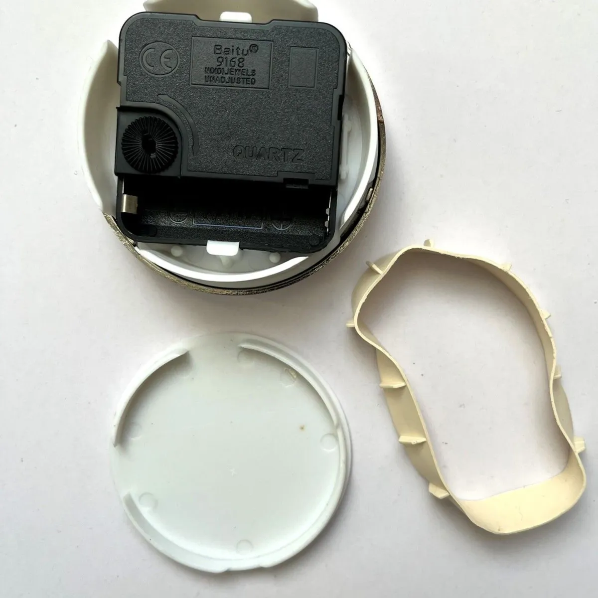 New 80mm Silver Clock Inserts, Quartz Fit-Up, Wood - Image 2