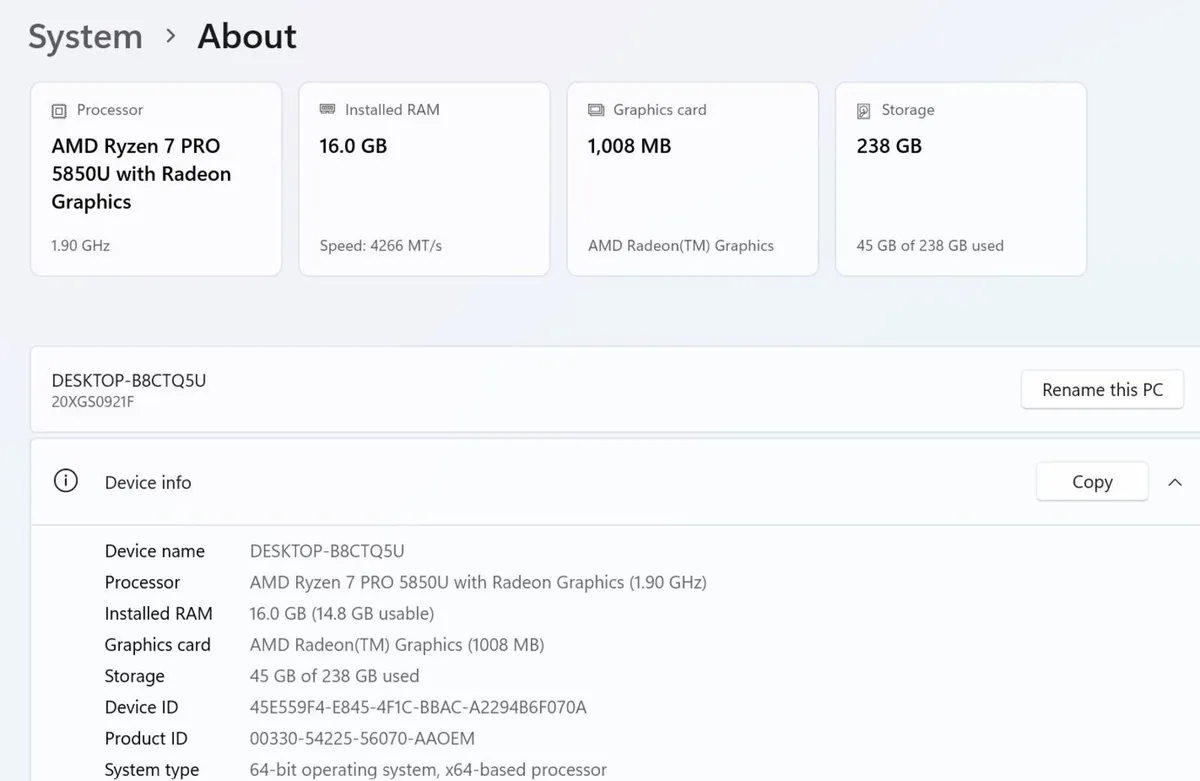 Lenovo Thinkpad T14s Gen 2 | AMD Ryzen | 16GB | - Image 3