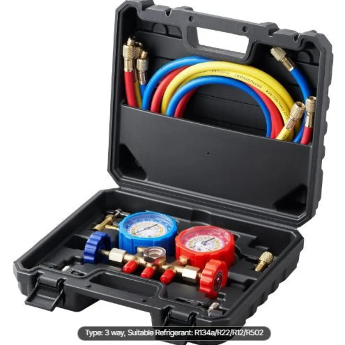 3-Way AC Diagnostic Manifold Gauge Set - Image 1