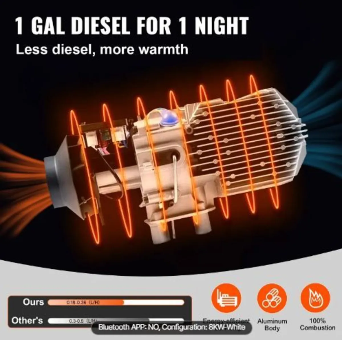 12V Diesel Heater, 5-8KW Diesel Air Heater - Image 3